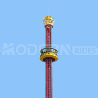 Manège de chute libre verticale Gyro Drop Tower de 22 m de hauteur, attraction de fête foraine certifiée CE ISO