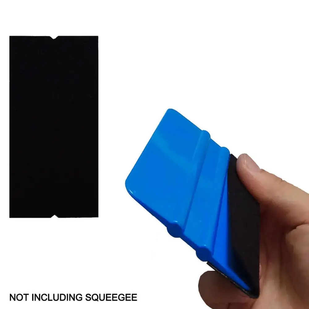 100PCS Spare Fabric Squeegee Cloth 10 × 5センチメートルProtective FeltとSelf Adhesive Glue Sticker Replacement Car Vinyl Scraper A08-100P