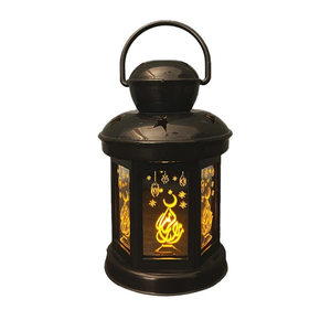 Lanterne à bougie DAMAI pour le Ramadan, lanterne en plastique LED Eid Mubarak, lanternes Ramadan Mubarak, décorations de lune et d'étoile, lumières du Ramadan - Product Image 4