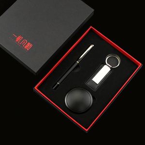 Customised Promotional Men Business Corporate Gifts <b>Set</b> Personality Key Chain With Gift Box Gift Car Leather Keychains for 4S - Product Image 4