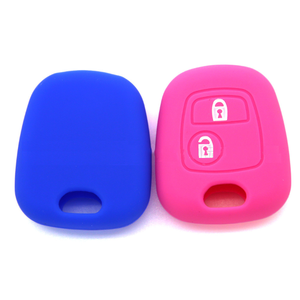 Vente chaude Voiture Clé Housse en silicone <span class=keywords><strong>Pour</strong></span> <span class=keywords><strong>Citroen</strong></span> Peugeot 206 2 bouton clé de voiture - Product Image 1