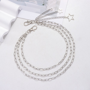 Chaîne de taille multicouche en métal à motif étoile pour femme, en alliage de zinc, pour usage quotidien, chaîne de corps tendance - Product Image 3