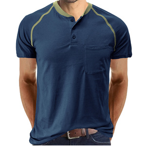 Fashion Men's Henley <strong>Shirts</strong> Classic Short Sleeve Basic Button Front Pocket Plain <strong>T</strong> <strong>Shirts</strong> - Product Image 5