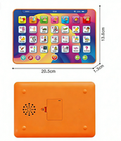 Mini machine d'apprentissage éducative musicale en anglais pour enfants - Tablette en plastique à piles avec fonctions d'apprentissage pour les 2-4 ans