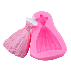 Molde de Silicona 3D con Forma Irregular <span class=keywords><strong>para</strong></span> Decoración de Pasteles y Fondant, Diseño de Falda Plisada <span class=keywords><strong>para</strong></span> Vestido de Noche - Product Image 6