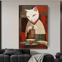Vente directe d'usine, peinture murale décorative de style japonais, art de dessin animé, décoration de la maison, peinture sur toile pour canapé, mur d'accentuation