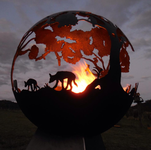 Brasero de Leña Rústico Personalizado de Acero Corten con Acabado Oxidado para Calefacción Ecológica en Exteriores y Decoración de Jardín - Product Image 2