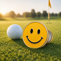 Marqueur de balle de golf personnalisé avec logo, en métal émaillé, pour cadeaux de golf, souvenirs, événements, OEM, ODM, vente en gros