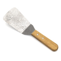 Spatule de cuisine multifonctionnelle en acier inoxydable avec manche en bois pour steak et gâteau