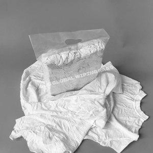 <b>Wiping</b> Rags for Cleaning Oil 100% Cotton Cleaning Cloth White Print Rags <b>Industrial</b> Cotton Tshirt Rags s - Product Image 1