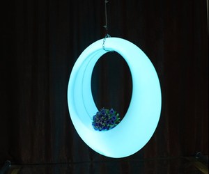 Balançoire LED moderne illuminée RGBG Chaise suspendue d'extérieur pour patio, jardin, parc, cour - Product Image 1