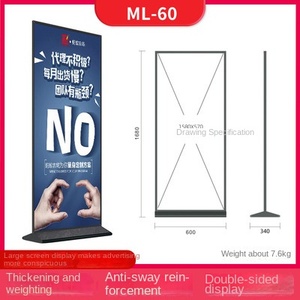 Li Ping 2.5mm IP65 xếp hạng dọc sàn đứng chiến dịch quảng cáo áp phích quảng cáo giá KT bảng chống gió ngoài trời loại cửa - Product Image 6