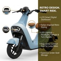 Scooter électrique à deux roues avec cadre en acier 48V12AH, moteur sans balais 400W, autonomie de 50 km, batterie au lithium étanche
