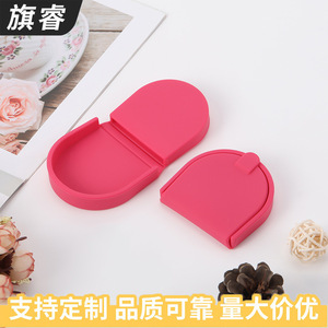 U Shaped Silicone Coin Purse Mini Portable Candy Color Solid Scarlet Home Storage Unisex Spring 2024 - Product Image 2