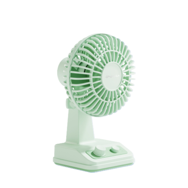 Mini Classic Desk Fan 1200mAh USB-C Rechargeable 3 Speed Adjustable air Cooling Table Fan Home Bedroom Office Desktop Fan