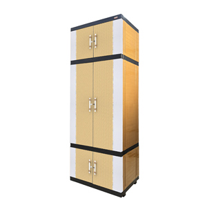 Perchero multifuncional Jumbo Pro en elegante plástico color crema y marrón ofrece soluciones portátiles para guardarropa que combinan durabilidad. - Product Image 5