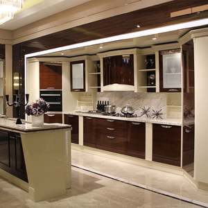 Cuisine complète modulaire en îlot, prix d'usine SANTOPOVA, design moderne, ouverture automatique, armoires de cuisine - Product Image 1