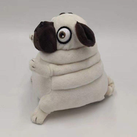 Boneka Pug Lucu Grosir Ukuran 6 Inci, Mata Besar, Super Lembut, Boneka Anjing Isi Dakron, Hadiah Anak, Promosi OEM