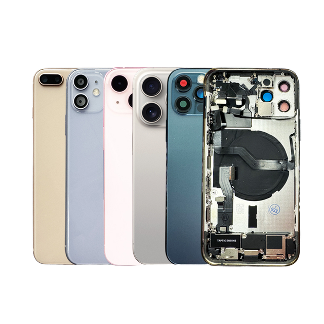 Original Back Housing Full Assembly Replacement for iPhone 8Plus SE2 X XS XR 11 11 12 Mini 13 14 Pro Max Full Parts