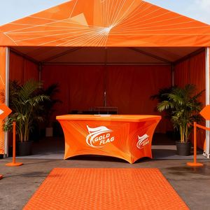 Traditional Style Portable Elastic <b>Table</b> Covers (Spandex Material) Custom for <b>6ft</b> <b>Tables</b> Digital Printing Fast Trade Shows - Product Image 2