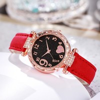 Montre à quartz décontractée de luxe 2026 pour femme, style simple, motif unique, idéale comme cadeau pour fille