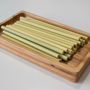 Unpackaged 2Cm Green Disposable Natural Green Bamboo <b>Drink</b> <b>Straw</b> <b>For</b> Party - Product Image 1