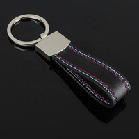 Porte-clés en cuir et métal avec logo personnalisé de qualité supérieure Cadeaux promotionnels en gros avec fermoir sécurisé pour clés de voiture Utilisation quotidienne