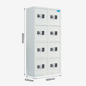 An ninh Tủ thép trắng dữ liệu Locker 8 Cửa Khóa điện tử an toàn bí mật Chính Phủ tài liệu lưu trữ Tủ hồ sơ - Product Image 3