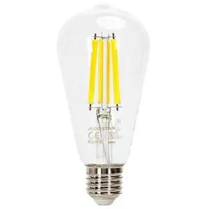 Ampoule LED à filament ST64 E27 16W transparente, économe en énergie, longue durée de vie, illumine les ambiances avec style et confort. - Product Image 1