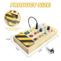 Matériel d'apprentissage Montessori en bois Safe Power Busy Board Jouets Nouveau-né Montessori pour bébés