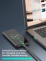 Câble USB-A vers Type-C USB 2.0 en silicone souple avec conception à double courbure pour voitures, smartphones, tablettes et PC