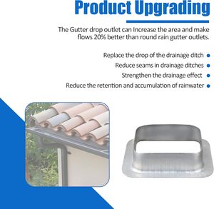 Factory Supply Aluminum Heavy Duty Aluminum Square Gutter <strong>Downspout</strong> <strong>Outlet</strong> for Building Rainwater Drainage - Product Image 3