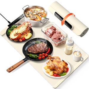 Plaque chauffante portable carrée en silicone à fond souple, contrôle automatique de la température constante pour usage domestique, plus fine que une simple plaque chauffante. - Product Image 1