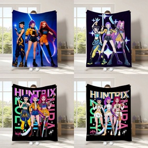 Mới Tùy Chỉnh Phim Hoạt Hình Phim Hoạt Hình Kpop Phù Thủy Săn Đội Phim Hoạt Hình Sang Trọng Chăn Mềm Mại Và Thoải Mái Flannel Chăn - Product Image 2