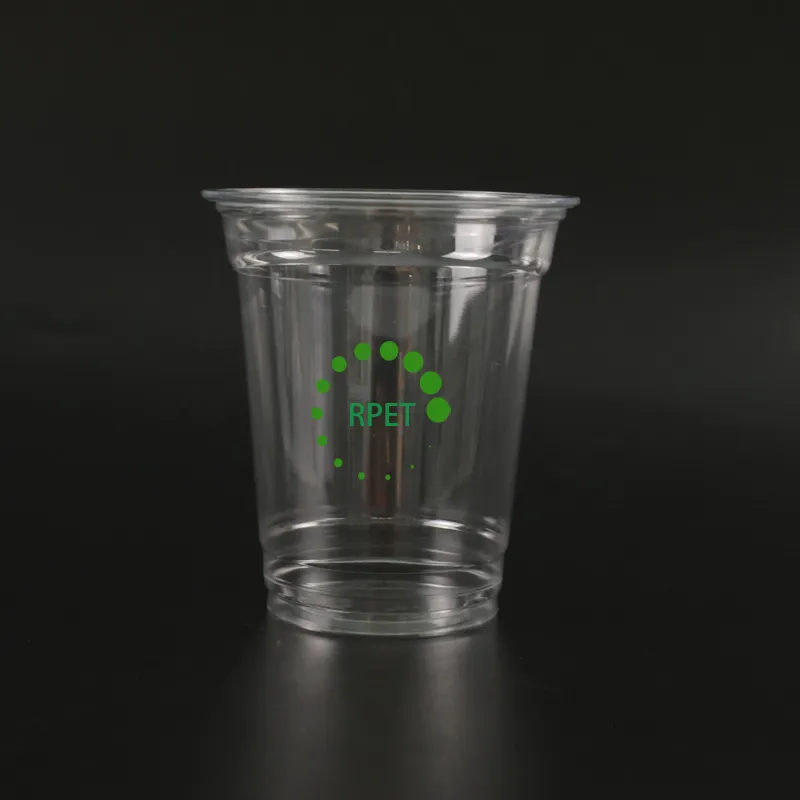Disposable Recyclable Plastic Pet Rpet Cup Bubble Tea Drinking Cup With Lid