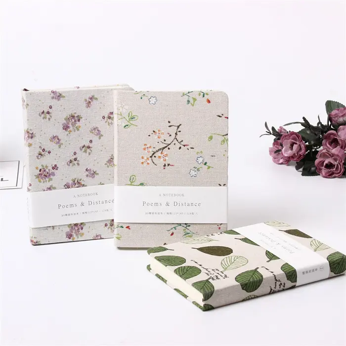 Hot selling Planner writing stationery in dubai,Ready to ship B6 size linen hardcover notebook lined pages journal