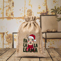 Sac cadeau de Noël dégradable et durable écologique Pochette à cordon en jute Sac d'emballage en jute de haute qualité pour grain de café ou écrou