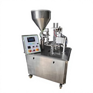 Halbautomatische Rotations-Becherfüll- und Verschließmaschine für Pappbecher Digital Einstellbar 80ml-500ml Hohe Produktivität Shrikhand - Product Image 4
