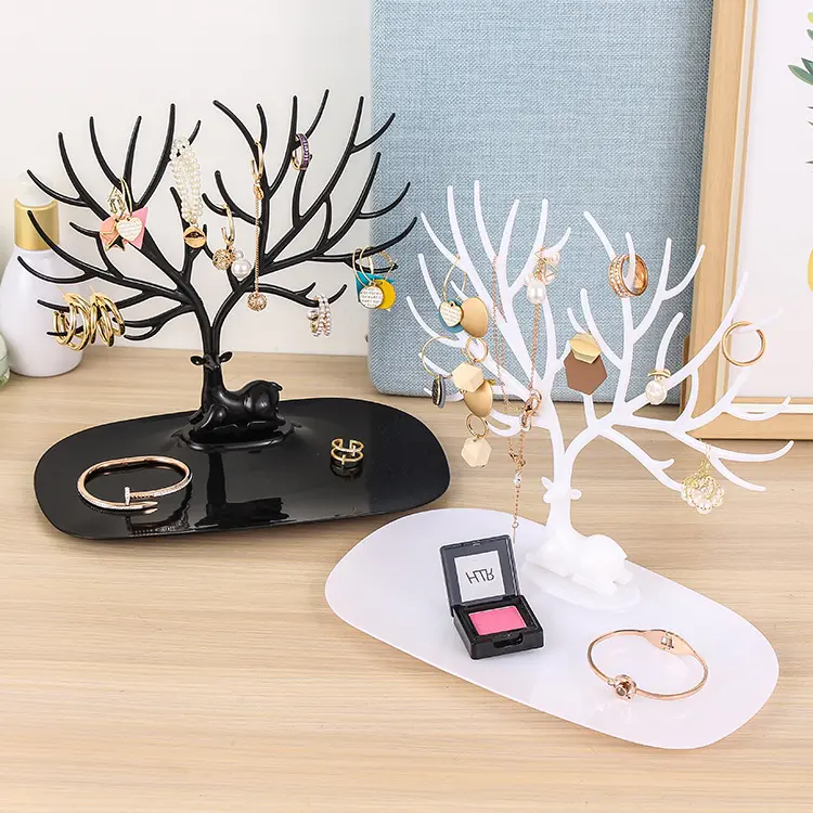 R.Gem. Deer Tray Tree Storage Antler Jewelry Display Organizer Holder EarringsJewelry Stand