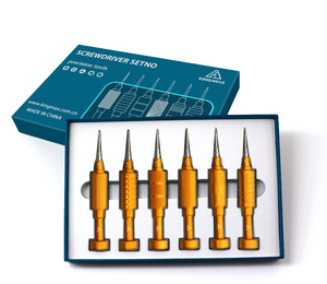Jeu de mini tournevis sans fil magnétique 2D doré S2 Kit de tournevis de précision artisanal pour ordinateur portable Outils de <span class=keywords><strong>réparation</strong></span> de <span class=keywords><strong>téléphone</strong></span> portable SW-8057 - Product Image 1