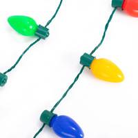 Collier lumineux LED 9 ampoules pour Noël, décorations de fête, accessoires pour pulls de Noël, Diwali, Ramadan, à piles