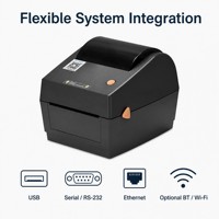 Imprimante d'étiquettes thermiques haute vitesse 203 DPI, vitesse d'impression 152 mm/s, impression thermique directe, imprimante d'expédition 4x6, logistique d'entrepôt e-commerce