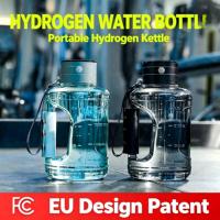 Bouteille Générateur d'Eau Hydrogénée Grande Capacité 1500ml avec Sangle Portable pour Entraînement et Camping