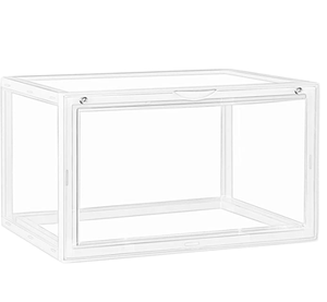 Plastic sneakers stackable storage transparent box front drop custom acrylic wholesale drawer magnetic transparent shoebox