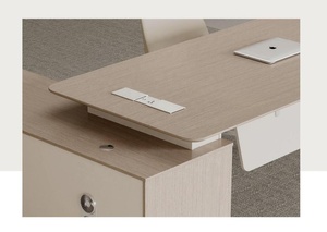 โต๊ะทำงานผู้บริหาร/ซีอีโอ ดีไซน์ทันสมัย หรูหรา ทนทาน เป็นมิตรกับสิ่งแวดล้อม ผลิตจากไม้ สำหรับใช้งานเชิงพาณิชย์ - ผลิตที่กวางตุ้ง ต้องประกอบเอง - Product Image 4