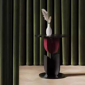 Table basse en bois massif tulipe Table d'angle design minimaliste pour la maison petite Table ronde extensible pour lit ou canapé - Product Image 4