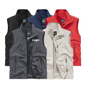 Veste sans manches de golf grande taille, coupe-vent tactique, chasse, camping, pêche, manteau imperméable, gilet de travail pour homme, logo personnalisé - Product Image 3