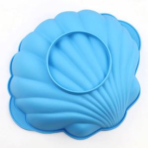 Moule à gâteau en silicone en forme de grande coquille marine, échantillon gratuit d'usine, respectueux de l'environnement, personnalisable OEM/ODM pour la pâtisserie à domicile - Product Image 1