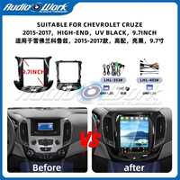 Cadre d'autoradio Android haut de gamme UV Noir 9,7 pouces pour Chevrolet Cruze 2015-2017