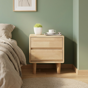 Modern Small Space Multi-Purpose Nightstand with Storage <b>Compact</b> <b>Bedside</b> <b>Table</b> for Bedroom Furniture - Product Image 3